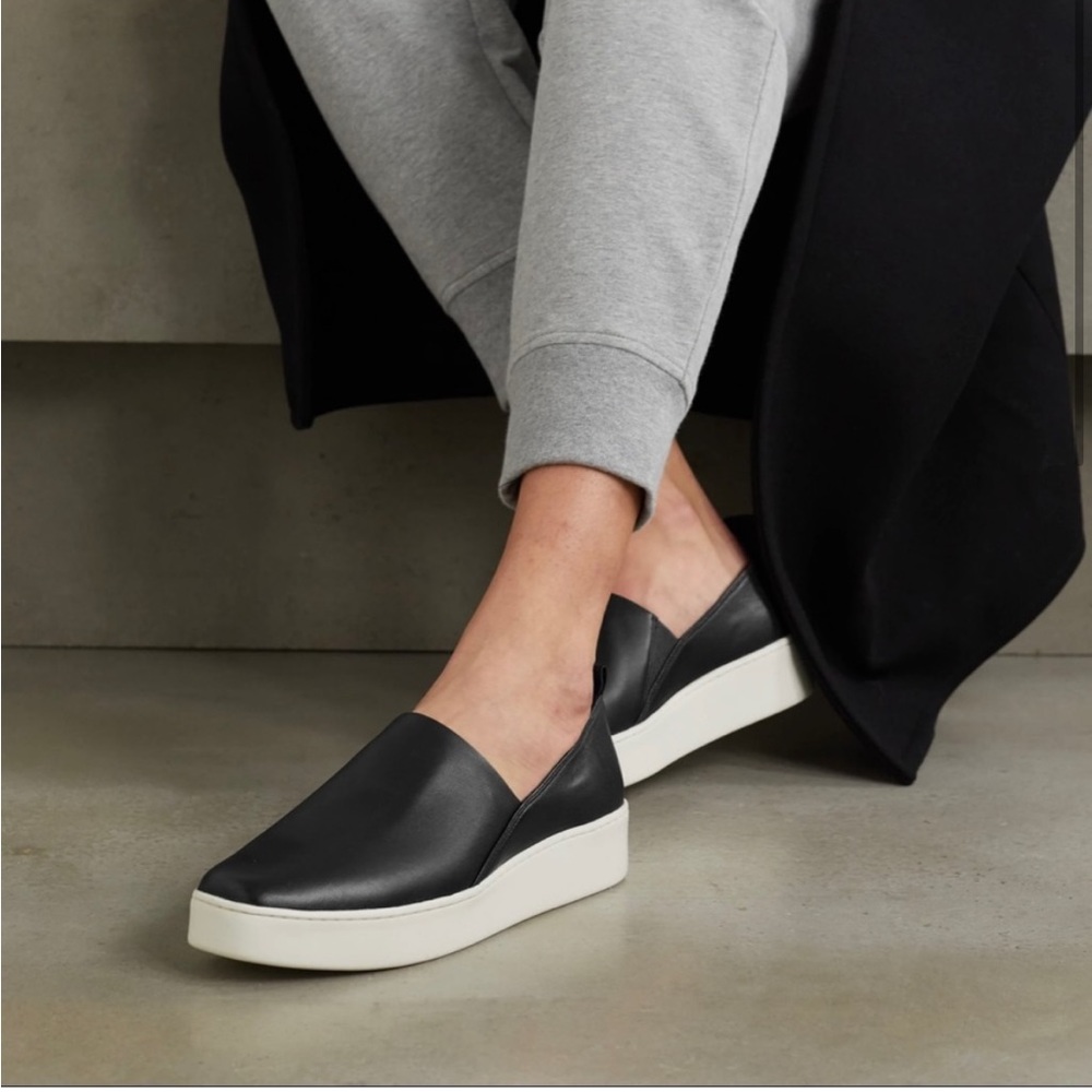 NWT Vince Saxon Leather Platform Sneakers